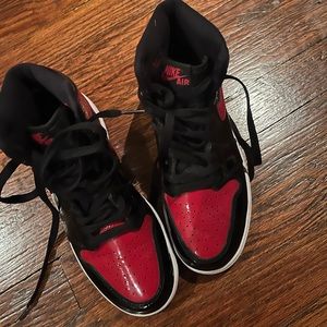 Patent leather Jordan 1s size 6 1/2